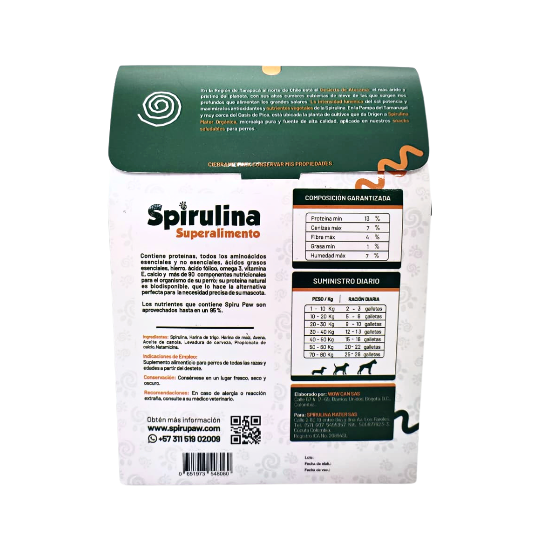 Snack para Perros a base de Spirulina Aroma Quesillos