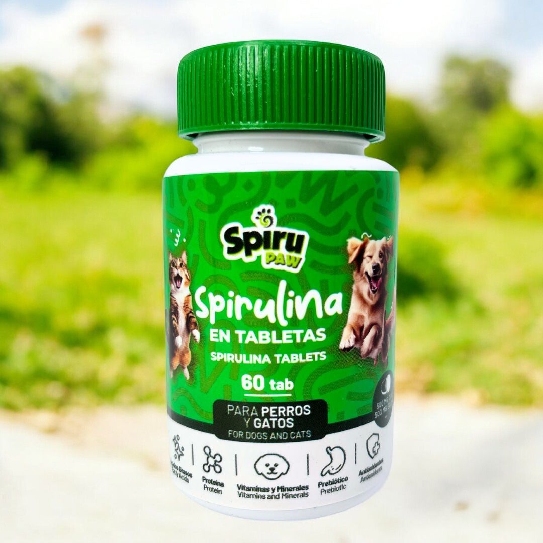 Spirulina en tabletas para perros y gatos