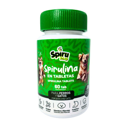 Spirulina en tabletas para perros y gatos