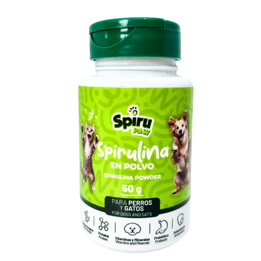 Spirulina en polvo para perros y gatos